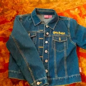 Harry Potter Unisex Jean Jacket with Hogwarts Crest